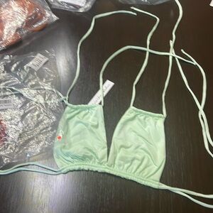 Monica Hansen bikini top size small honeydew